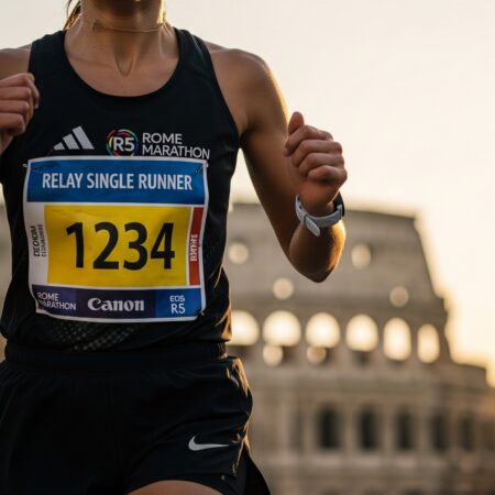Rome Marathon 2026 Relay Single Runner Bib - Conquer Your 7-12km Stage